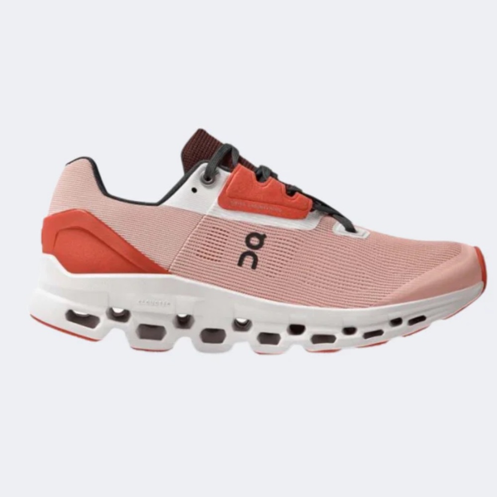 On Cloudstratus 2 Women Running Shoes Rose/Red Sz 10